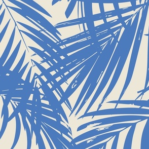 palm fronds - large, cobalt 