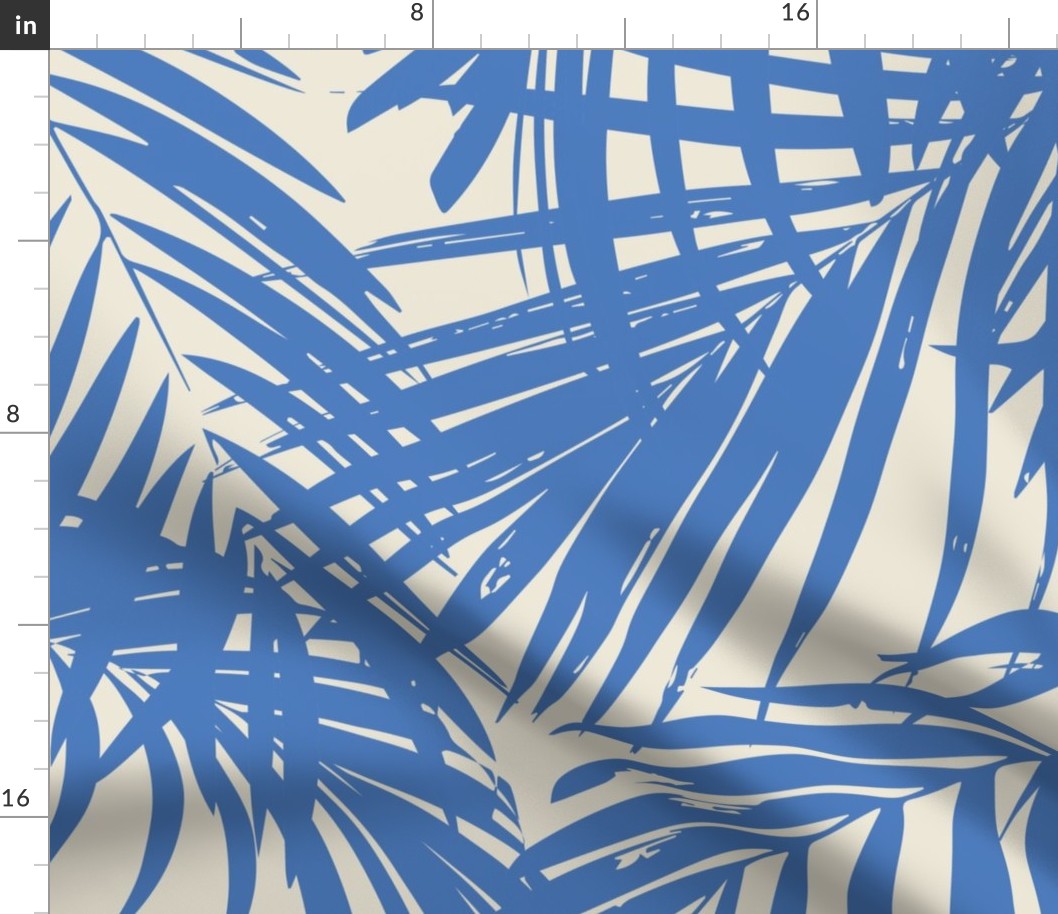 palm fronds - large, cobalt 