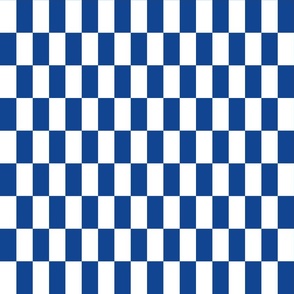 Double stack checks blue and white