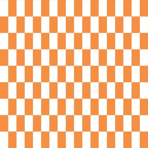 Double stack checks orange and white