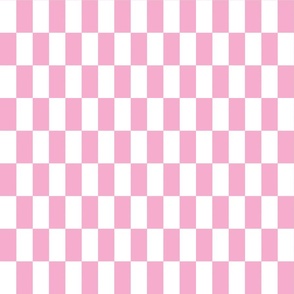 Double stack checks pink and white