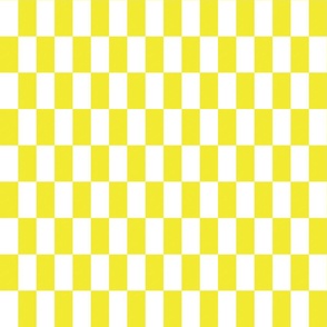 Double stack checks yellow and white