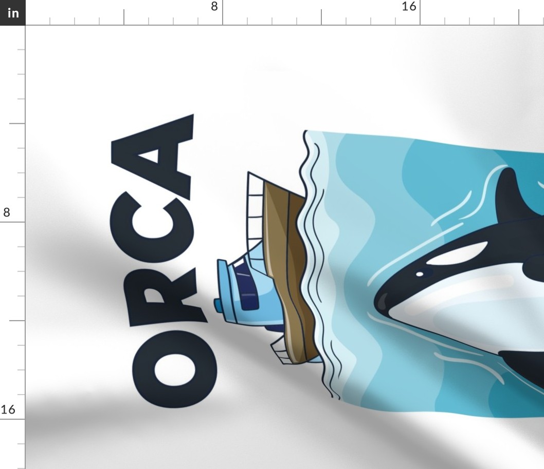 Orca Killer Whale Tea Towel