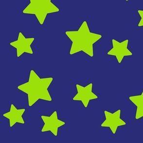 green stars on purple blue