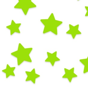 green stars on white