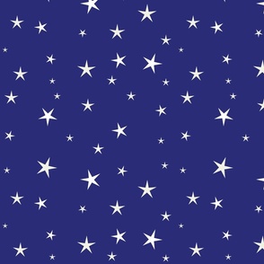 stars  white on dark blue