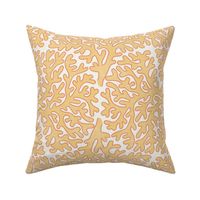 printed fan coral sunny yellow