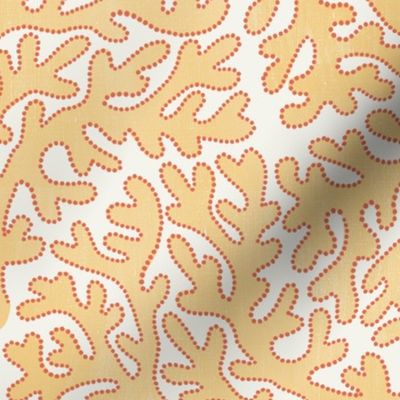 printed fan coral sunny yellow