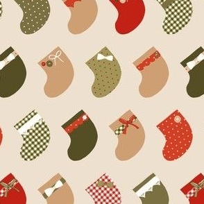 Christmas Stockings_Multi Cream_Small