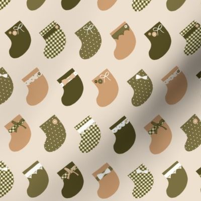 Christmas Stockings_Green Cream_Small