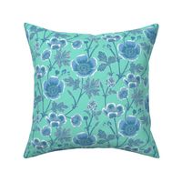 Blue  Batik Buttercup Mint