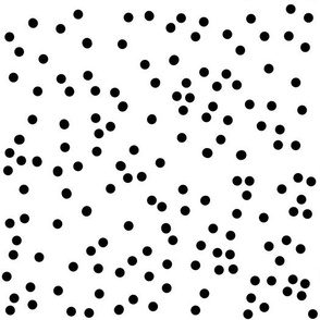 Small Black Polka Dot on White Background 