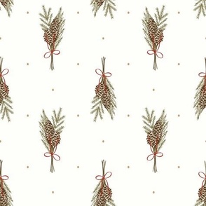 Pine Cone Bows_Multi White_Large