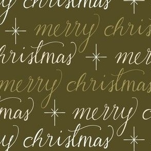 Merry Christmas Text_Green_Large