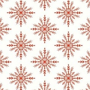 Snowflakes_Red White_Large