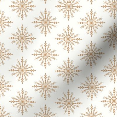 Snowflakes_Tan White_Large