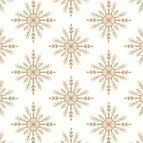Snowflakes_Tan White_Large