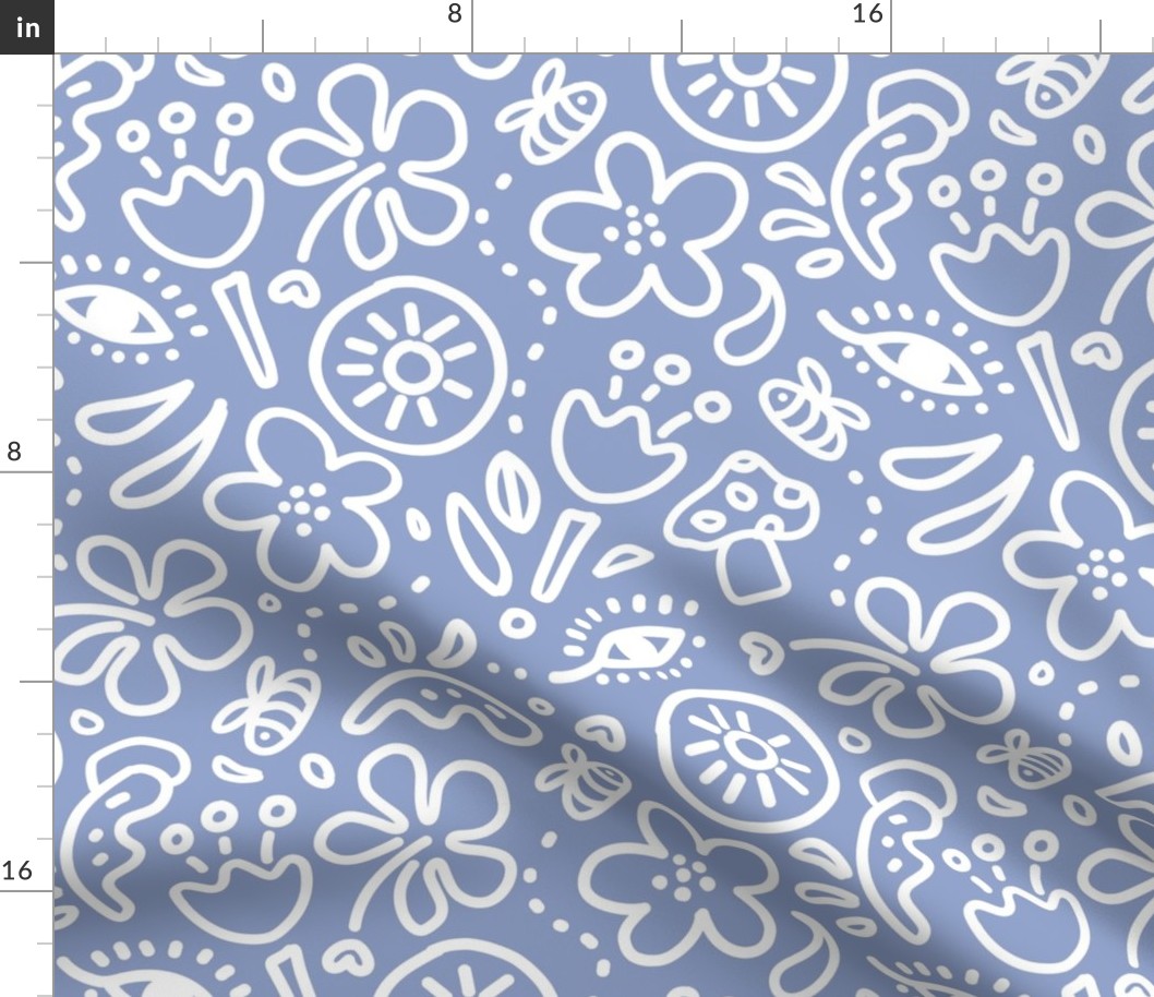 Playful Doodles - Serenity Blue