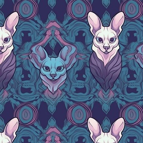 psychedelic sphynx cat