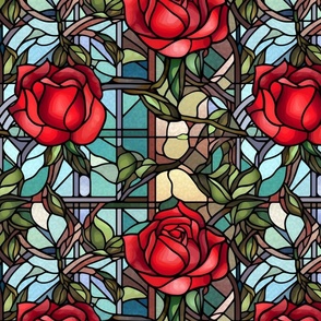 charles rennie mackintosh victorian stained glass roses 