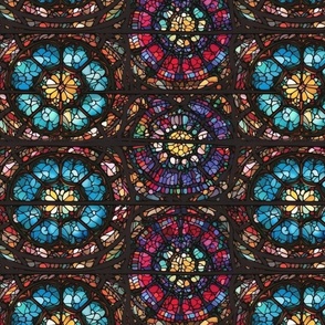 stained glass window mandalas