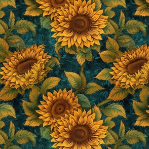 sunflowers batik 