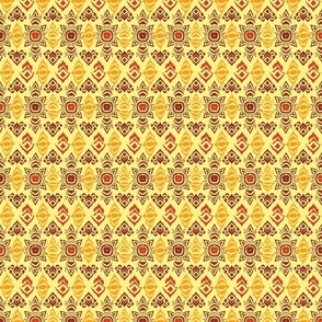 yellow boho geometric by rysunki_malunki