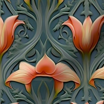 peach and orange tulip texture 