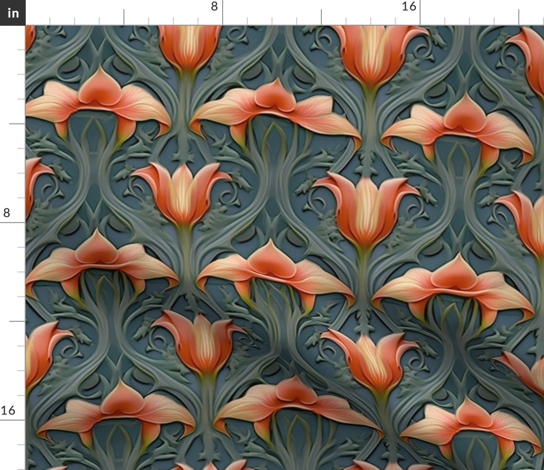 peach and orange tulip texture 