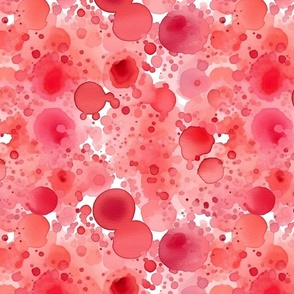 watercolor bubbles in red