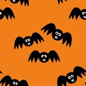 Halloween Cute Funny Bats Orange