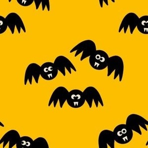 Halloween Cute Funny Bats Yellow