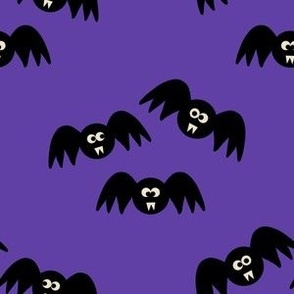Halloween Cute Funny Bats Purple