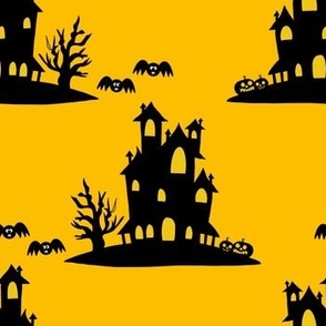 Halloween Haunted House Yellow