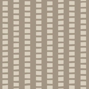 interrupted stripes - bone beige _ khaki brown  - simple geometric 