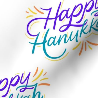 Happy Hanukkah Text / Large