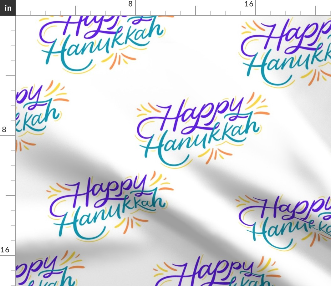 Happy Hanukkah Text / Large