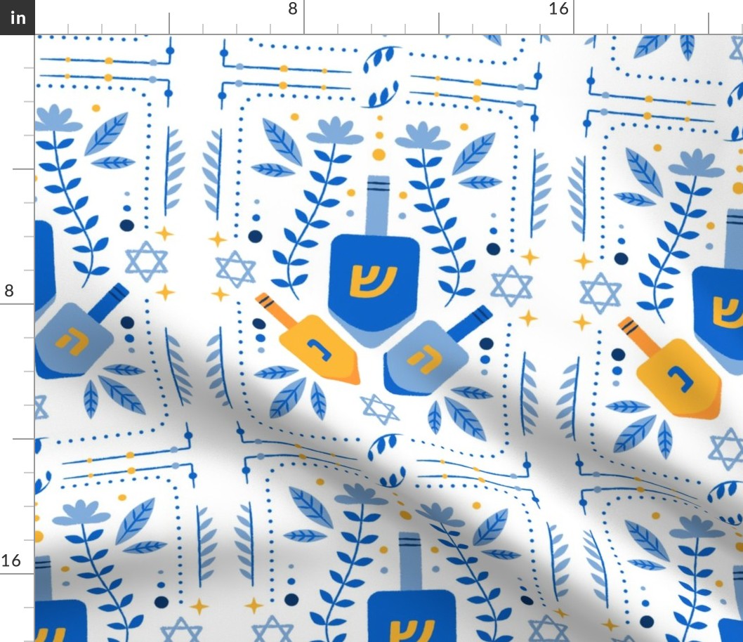 Hanukkah Dreidel Tile  Pattern /Large