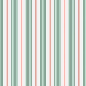 Mint and Coral stripes
