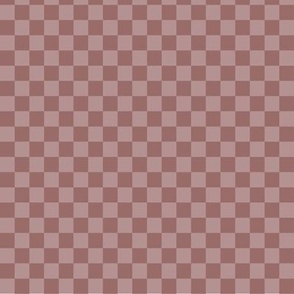small check _ copper rose pink_ dusty rose pink _ micro checker