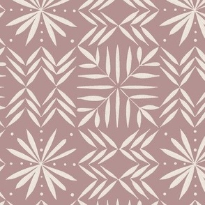 southwest geometric _ creamy white_ dusty rose pink _ hand drawn artistic snowflake 