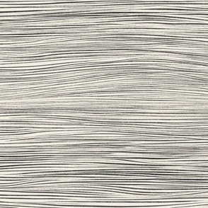 waves - creamy white_ raisin black 02 - black and white coastal stripe