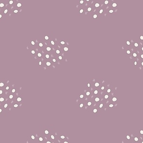 Large – dots with lines – lilac and off-white