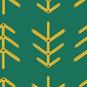 Jumbo – minimalistic Christmas tree  – green and yellow