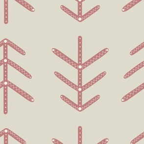 Jumbo – minimalistic Christmas tree  – pistachio green and dusty pink
