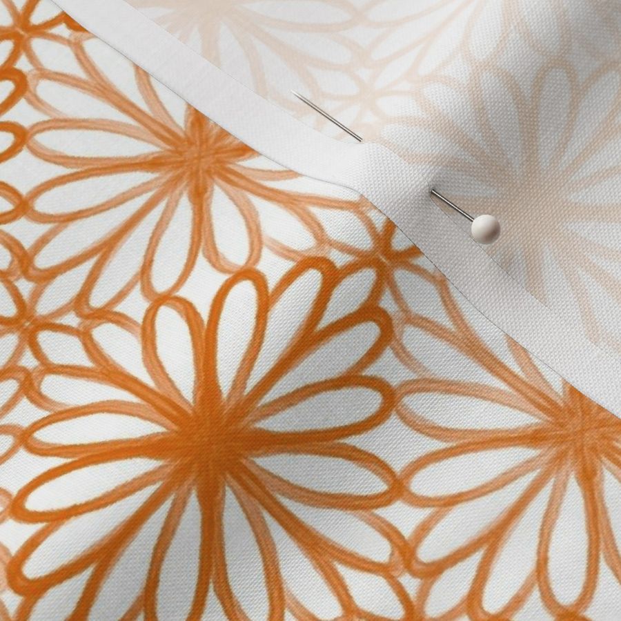 Orange Flower on White, Diamond Shaped - Joyce Collection