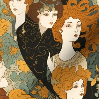 Art Nouveau Golden Godesses 6