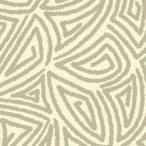 taupe tribal spirals wallpaper scale