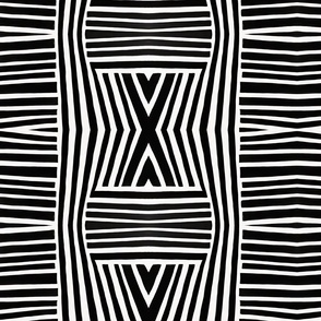 Black And White African Inspired Tribal Pattern 6