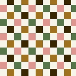Multi Checkered Pattern (brown/green/pink)